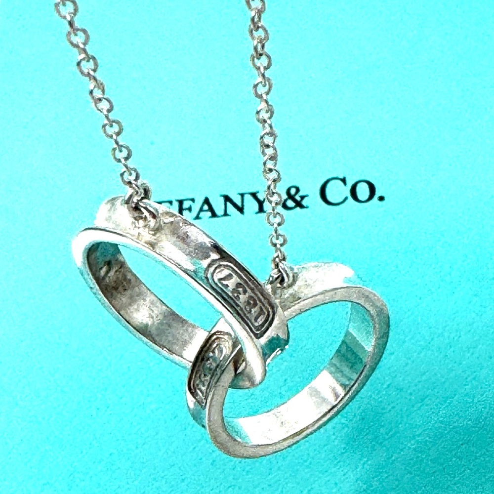 Tiffany & Co. Vintage 1837 Interlocking Circles Large Pendant Necklace.